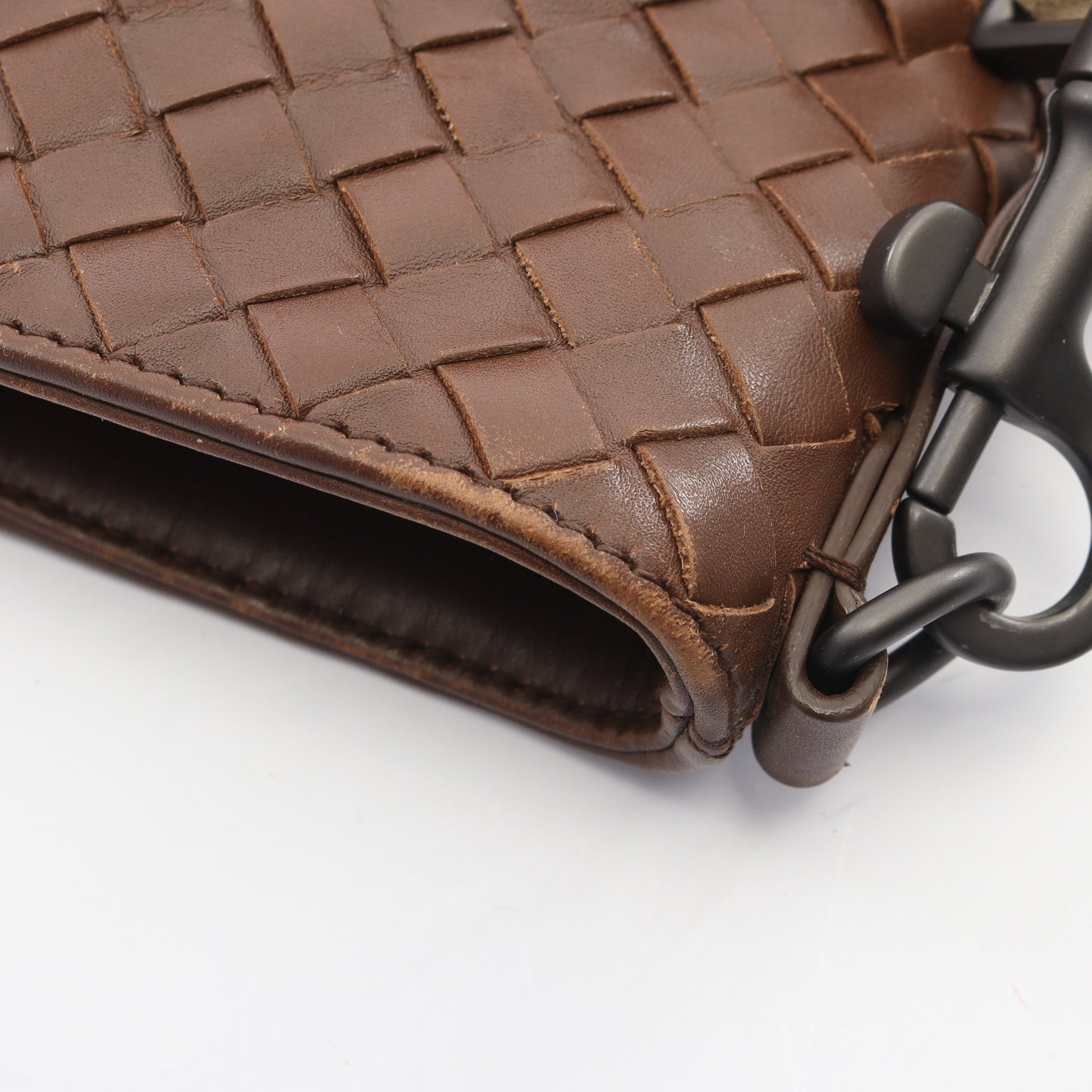 イントレチャート ショルダーバッグ レザー ブラウン ボッテガヴェネタ バッグ BOTTEGA VENETA