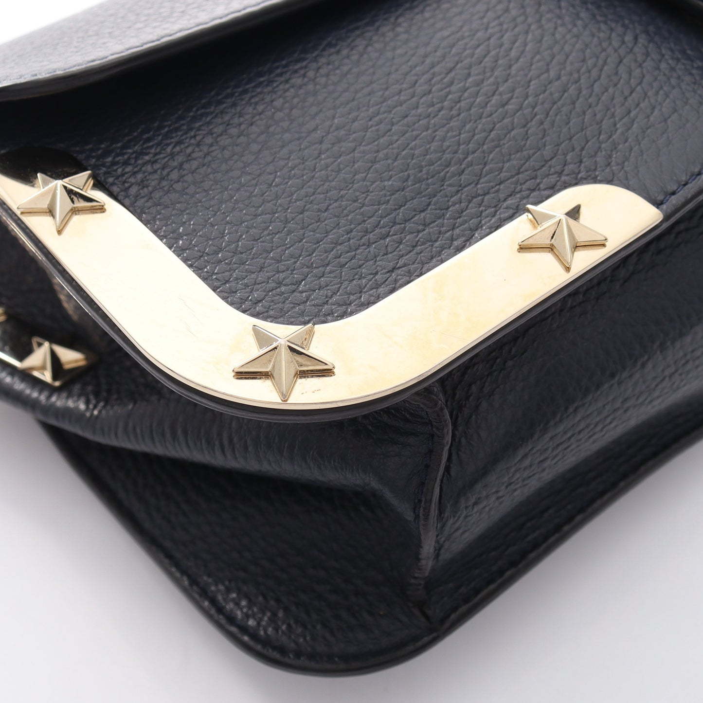 スタースタッズ ショルダーバッグ レザー ネイビー レッドヴァレンティノ バッグ RED VALENTINO