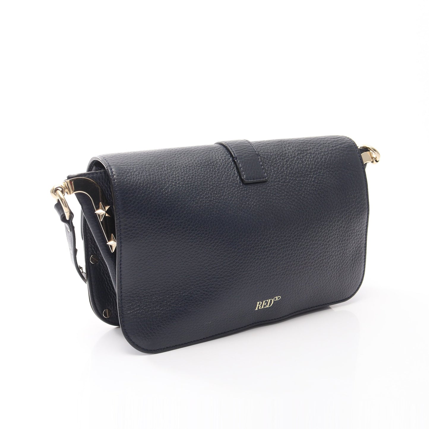 スタースタッズ ショルダーバッグ レザー ネイビー レッドヴァレンティノ バッグ RED VALENTINO
