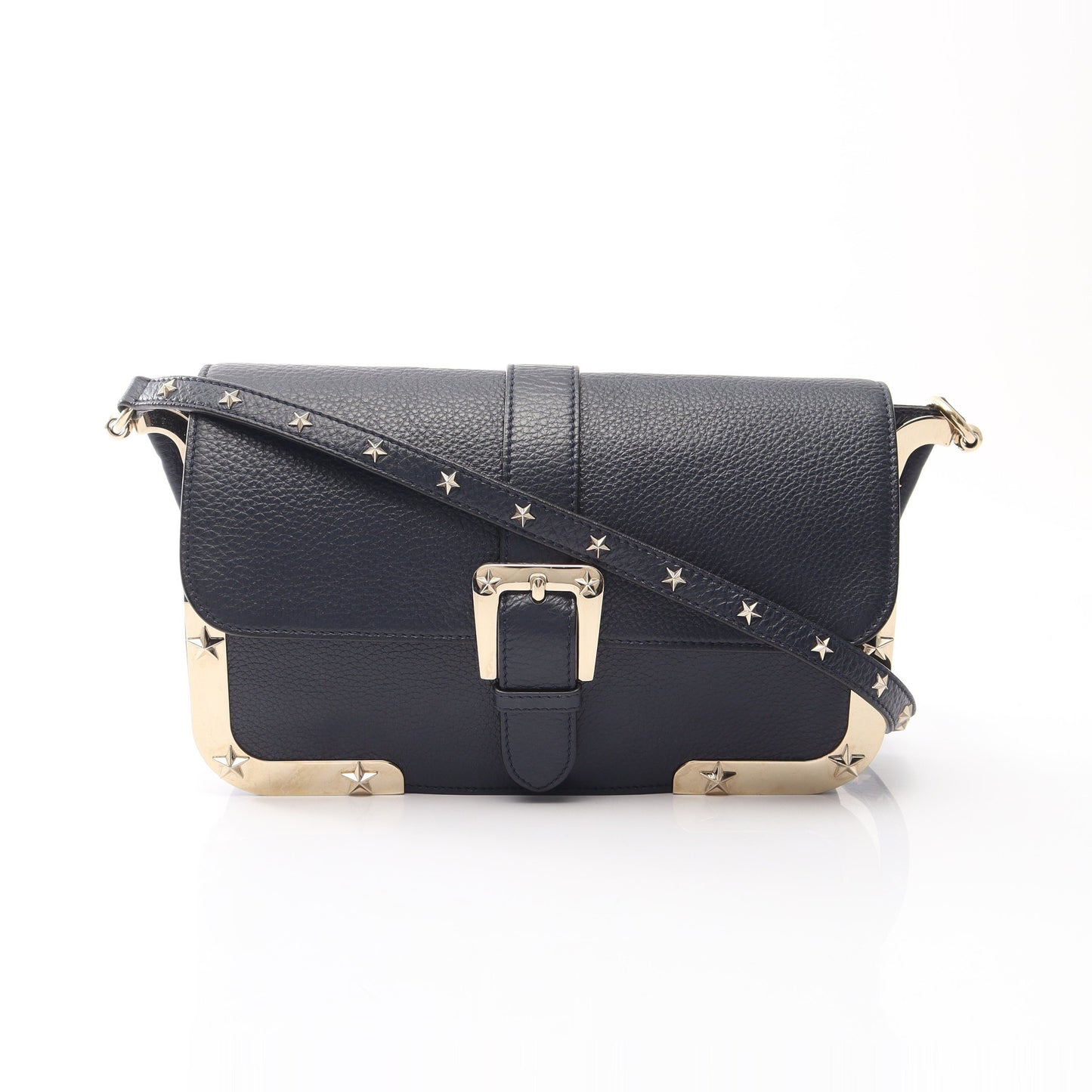 スタースタッズ ショルダーバッグ レザー ネイビー レッドヴァレンティノ バッグ RED VALENTINO