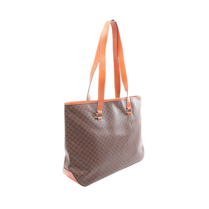 マカダム ショルダーバッグ トートバッグ PVC レザー ダークブラウン ブラウン セリーヌ バッグ CELINE