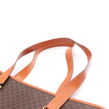 マカダム ショルダーバッグ トートバッグ PVC レザー ダークブラウン ブラウン セリーヌ バッグ CELINE
