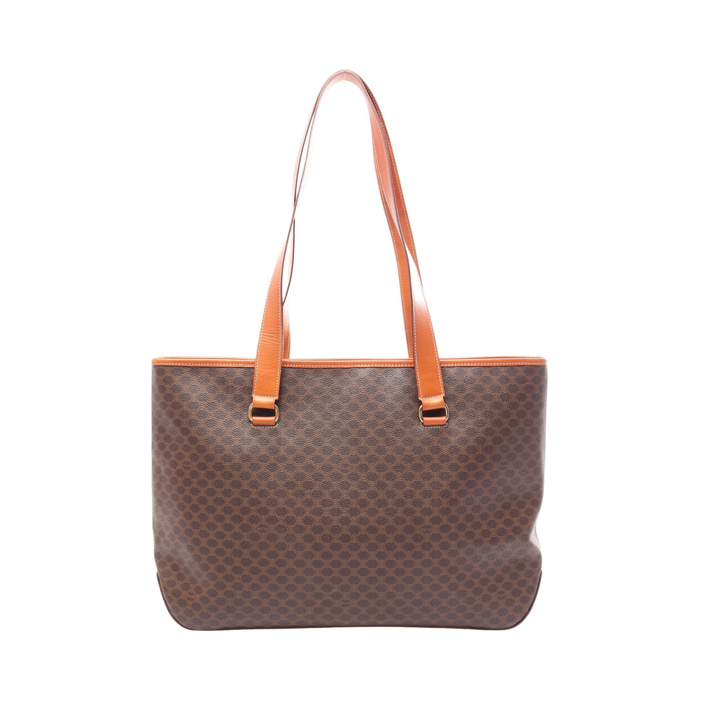 マカダム ショルダーバッグ トートバッグ PVC レザー ダークブラウン ブラウン セリーヌ バッグ CELINE