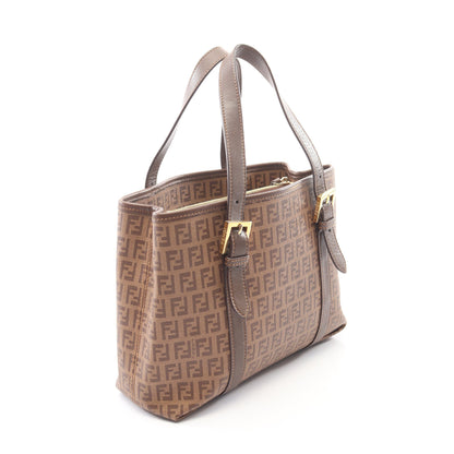 ズッキーノ ハンドバッグ トートバッグ PVC レザー ブラウン ダークブラウン フェンディ バッグ FENDI