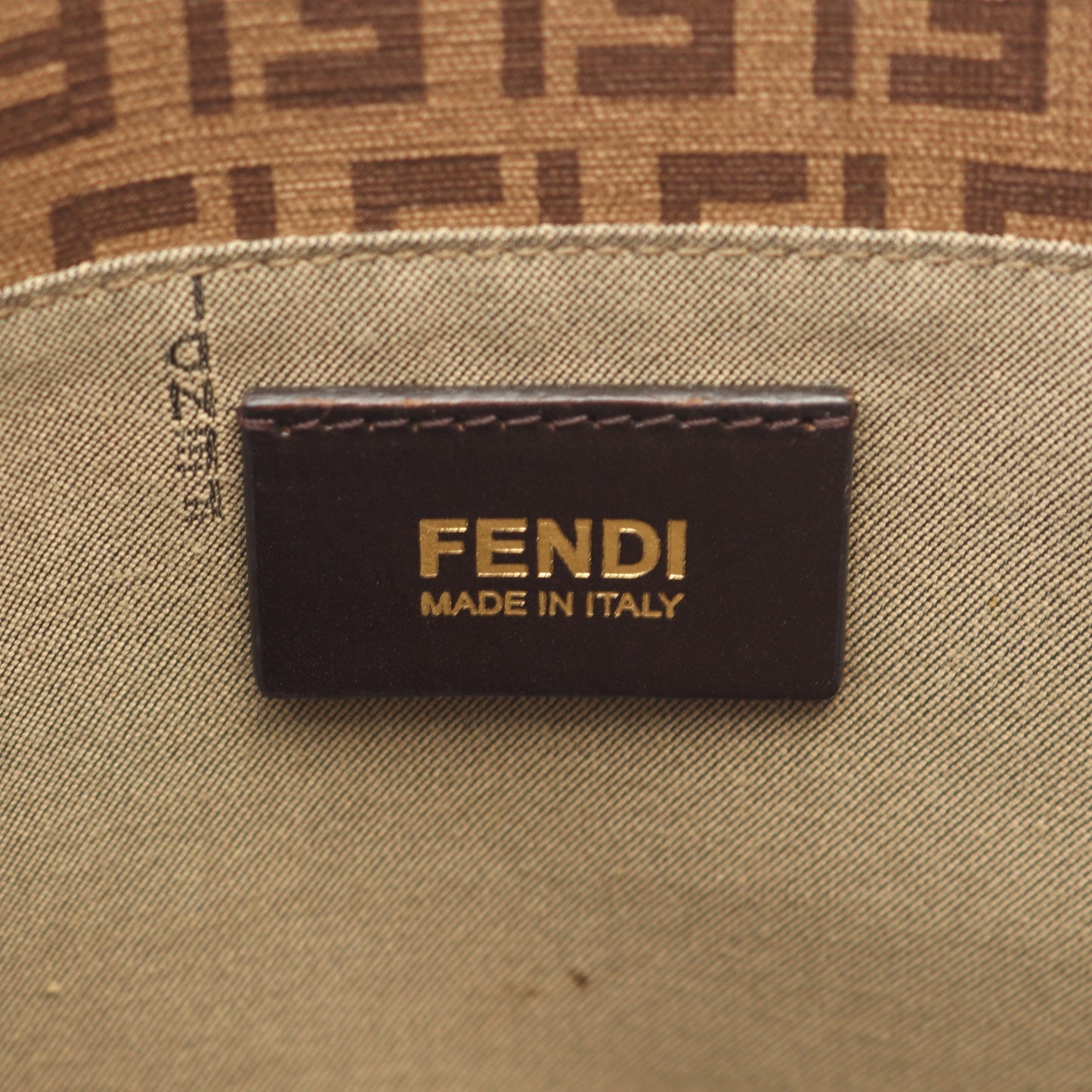 ズッキーノ ハンドバッグ トートバッグ PVC レザー ブラウン ダークブラウン フェンディ バッグ FENDI