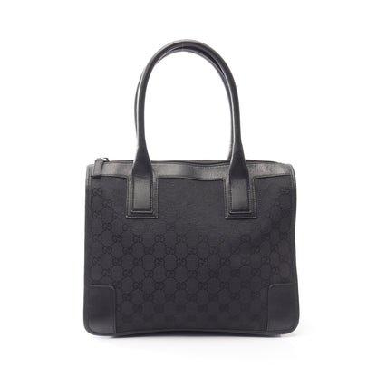 GGキャンバス ハンドバッグ トートバッグ キャンバス レザー ブラック グッチ バッグ GUCCI