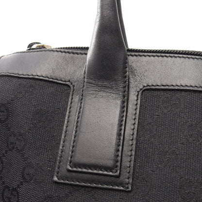 GGキャンバス ハンドバッグ トートバッグ キャンバス レザー ブラック グッチ バッグ GUCCI