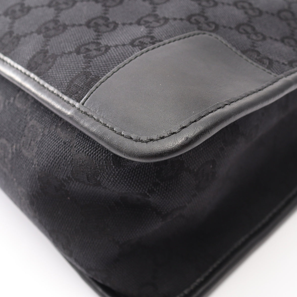 GGキャンバス ハンドバッグ トートバッグ キャンバス レザー ブラック グッチ バッグ GUCCI
