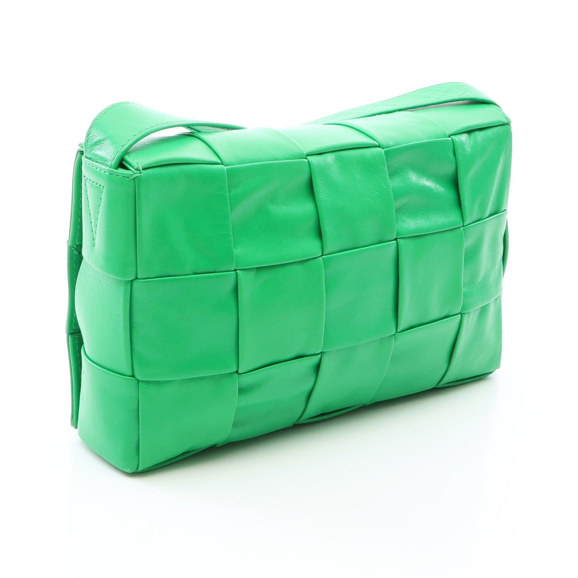 カセット マキシイントレチャート ショルダーバッグ レザー グリーン ボッテガヴェネタ バッグ BOTTEGA VENETA