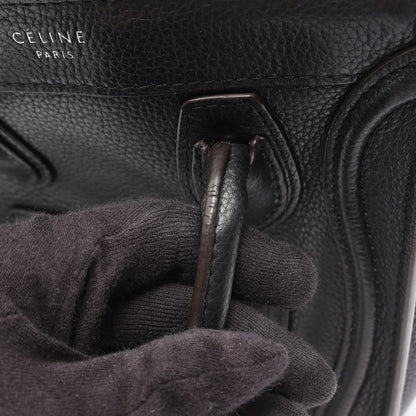 ラゲージ ナノショッパー 2WAY ハンドバッグ レザー ブラック セリーヌ バッグ CELINE