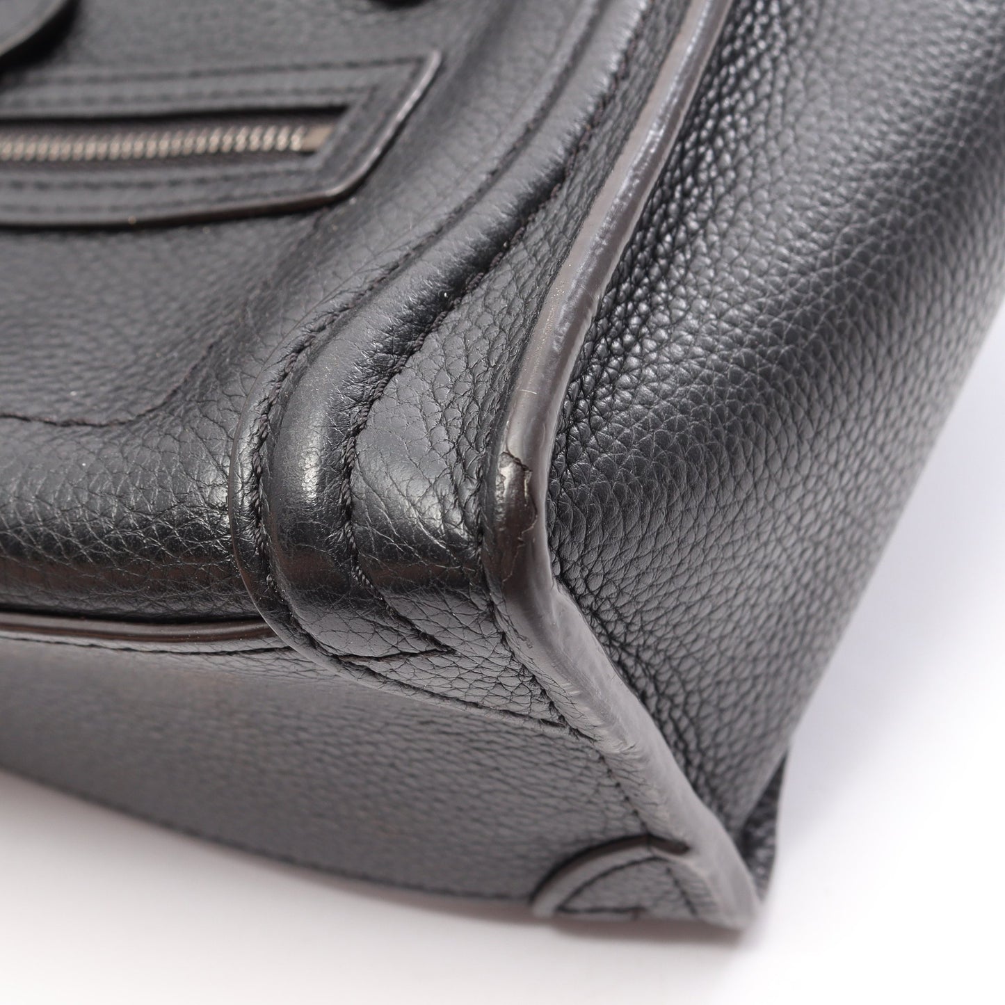 ラゲージ ナノショッパー 2WAY ハンドバッグ レザー ブラック セリーヌ バッグ CELINE