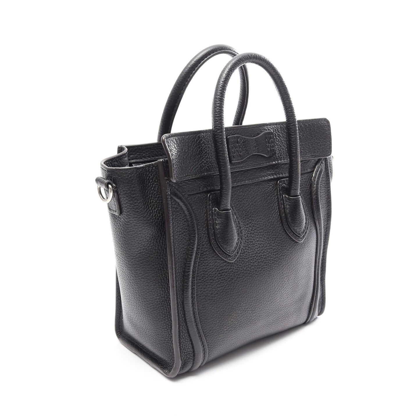 ラゲージ ナノショッパー 2WAY ハンドバッグ レザー ブラック セリーヌ バッグ CELINE