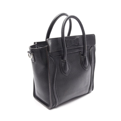 ラゲージ ナノショッパー 2WAY ハンドバッグ レザー ブラック セリーヌ バッグ CELINE