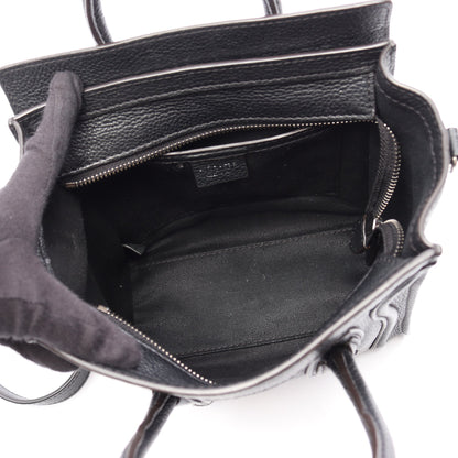 ラゲージ ナノショッパー 2WAY ハンドバッグ レザー ブラック セリーヌ バッグ CELINE
