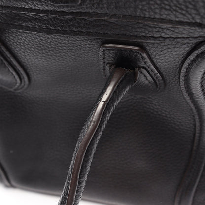 ラゲージ ナノショッパー 2WAY ハンドバッグ レザー ブラック セリーヌ バッグ CELINE