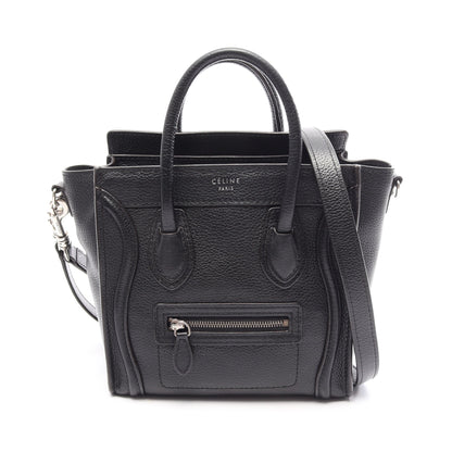 ラゲージ ナノショッパー 2WAY ハンドバッグ レザー ブラック セリーヌ バッグ CELINE
