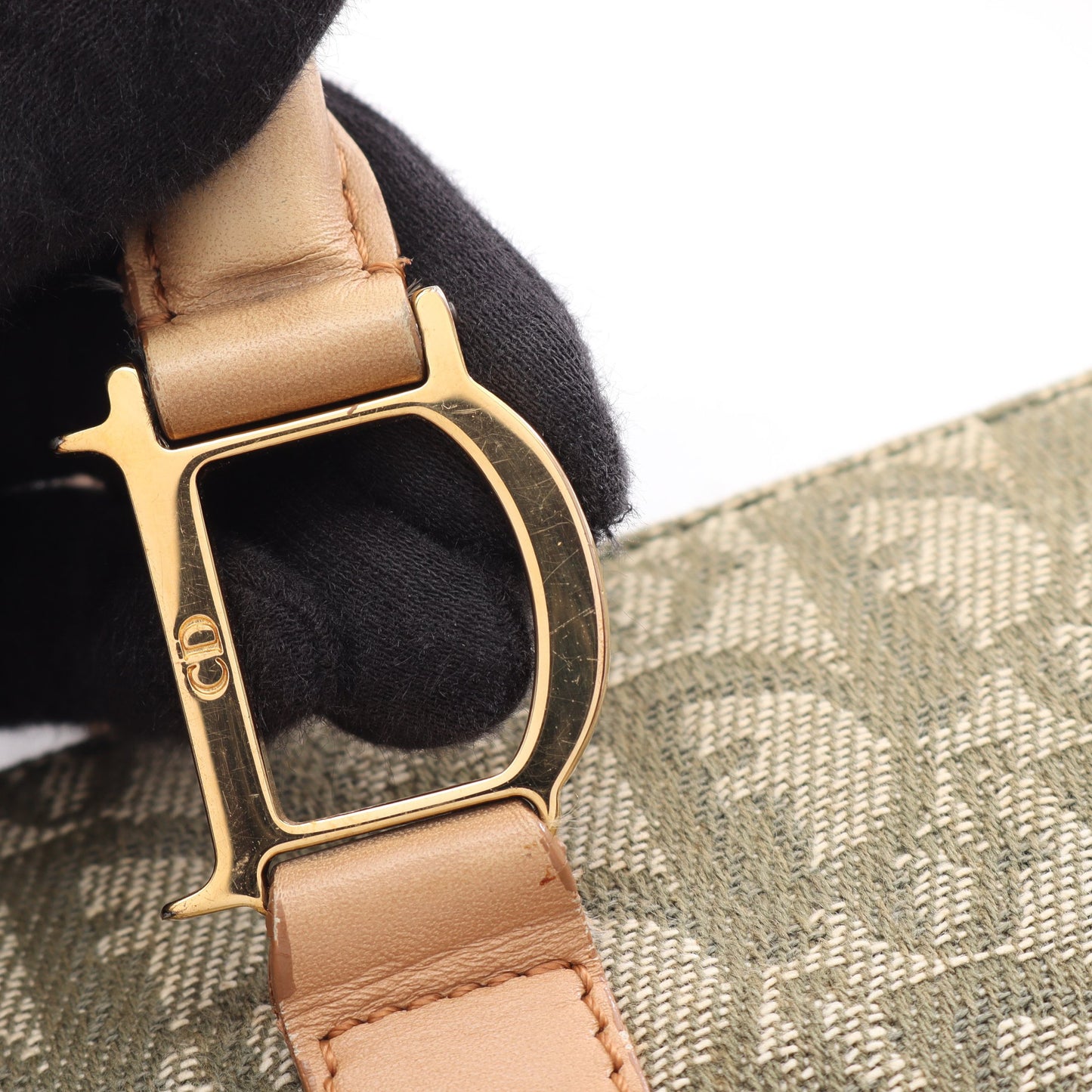 トロッター ハンドバッグ トートバッグ キャンバス レザー カーキグリーン ベージュ クリスチャンディオール バッグ Christian Dior