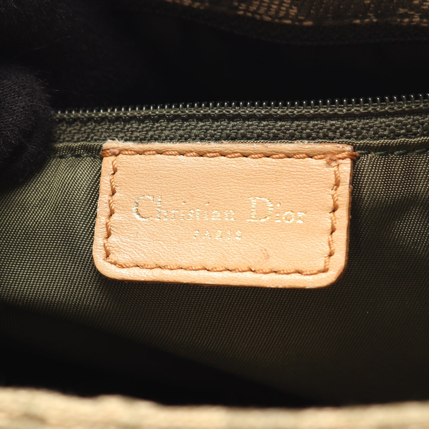 トロッター ハンドバッグ トートバッグ キャンバス レザー カーキグリーン ベージュ クリスチャンディオール バッグ Christian Dior