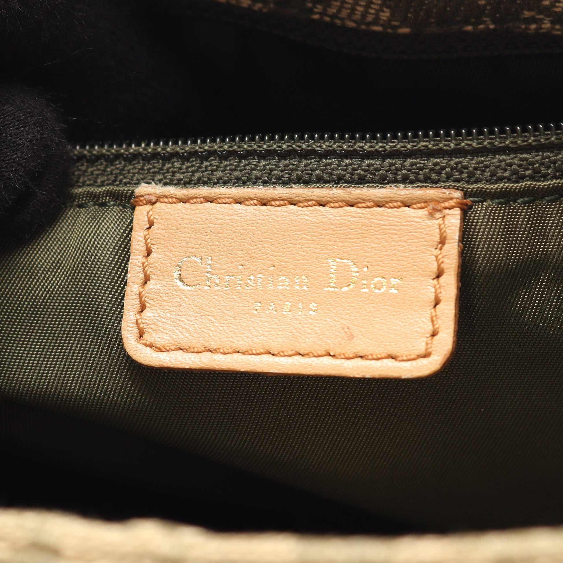 トロッター ハンドバッグ トートバッグ キャンバス レザー カーキグリーン ベージュ クリスチャンディオール バッグ Christian Dior