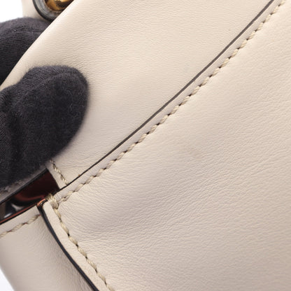 ピーカブー レギュラー 2WAY ハンドバッグ レザー グレーベージュ フェンディ バッグ FENDI