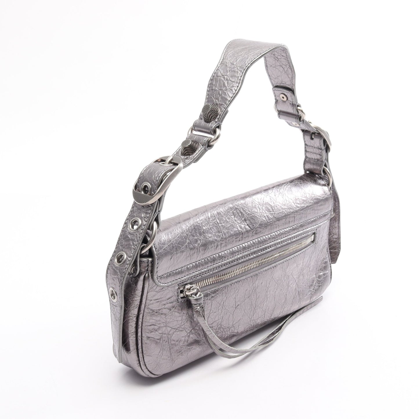 ル カゴール S ショルダーバッグ レザー シルバー バレンシアガ バッグ BALENCIAGA