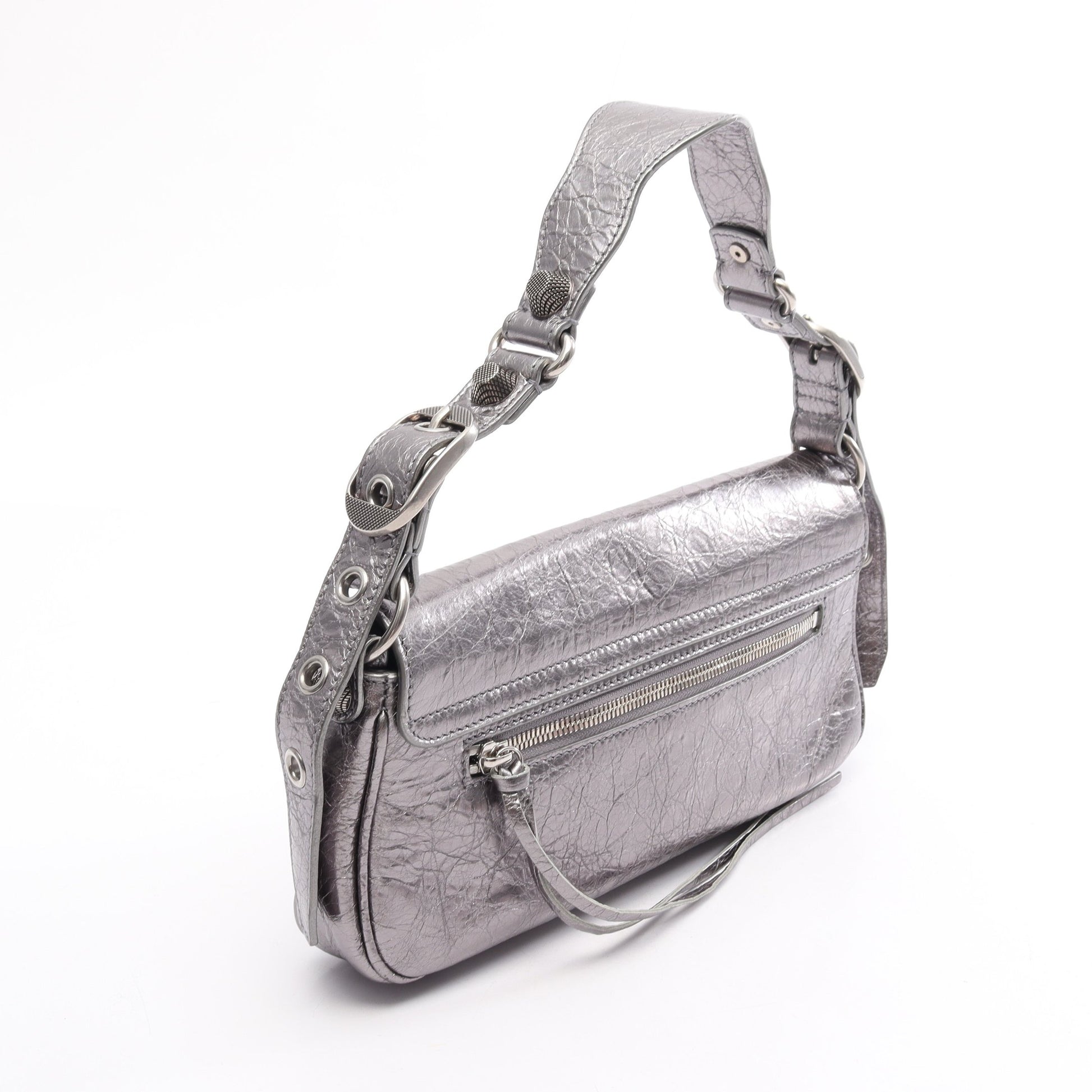ル カゴール S ショルダーバッグ レザー シルバー バレンシアガ バッグ BALENCIAGA