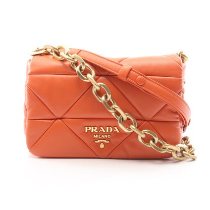2WAY チェーンショルダーバッグ レザー オレンジ プラダ バッグ PRADA