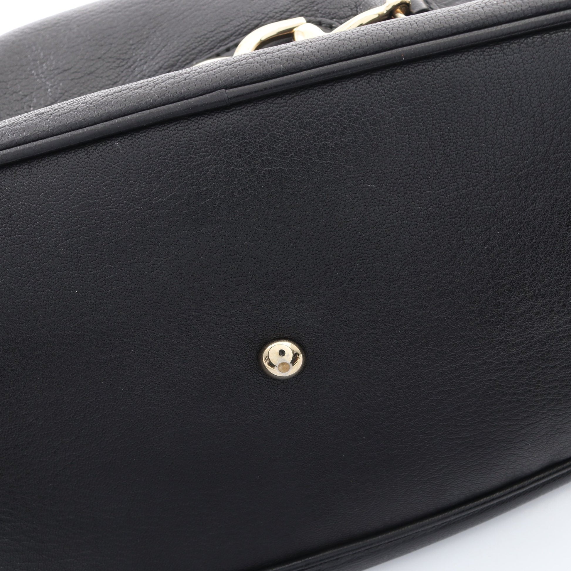 バンブー ホースビット ハンドバッグ レザー ブラック グッチ バッグ GUCCI