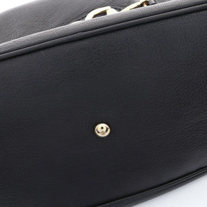 バンブー ホースビット ハンドバッグ レザー ブラック グッチ バッグ GUCCI