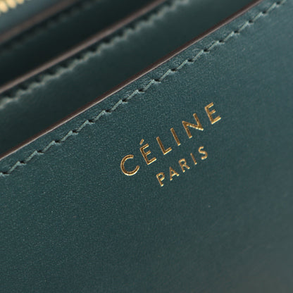 クラシックボックス ミディアム ショルダーバッグ レザー ダークグリーン セリーヌ バッグ CELINE