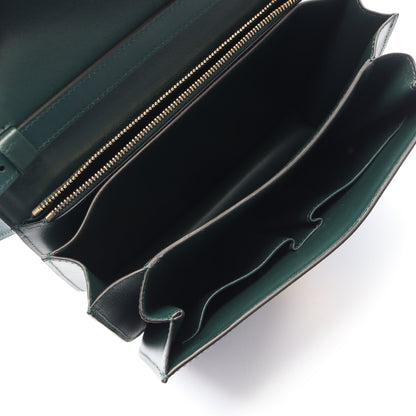クラシックボックス ミディアム ショルダーバッグ レザー ダークグリーン セリーヌ バッグ CELINE