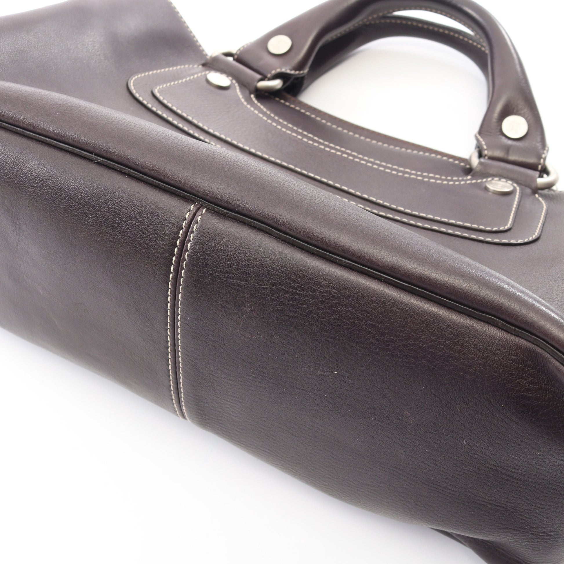 ブギーバッグ ハンドバッグ レザー ダークブラウン セリーヌ バッグ CELINE