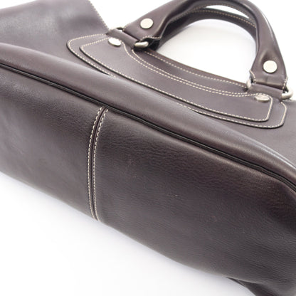 ブギーバッグ ハンドバッグ レザー ダークブラウン セリーヌ バッグ CELINE
