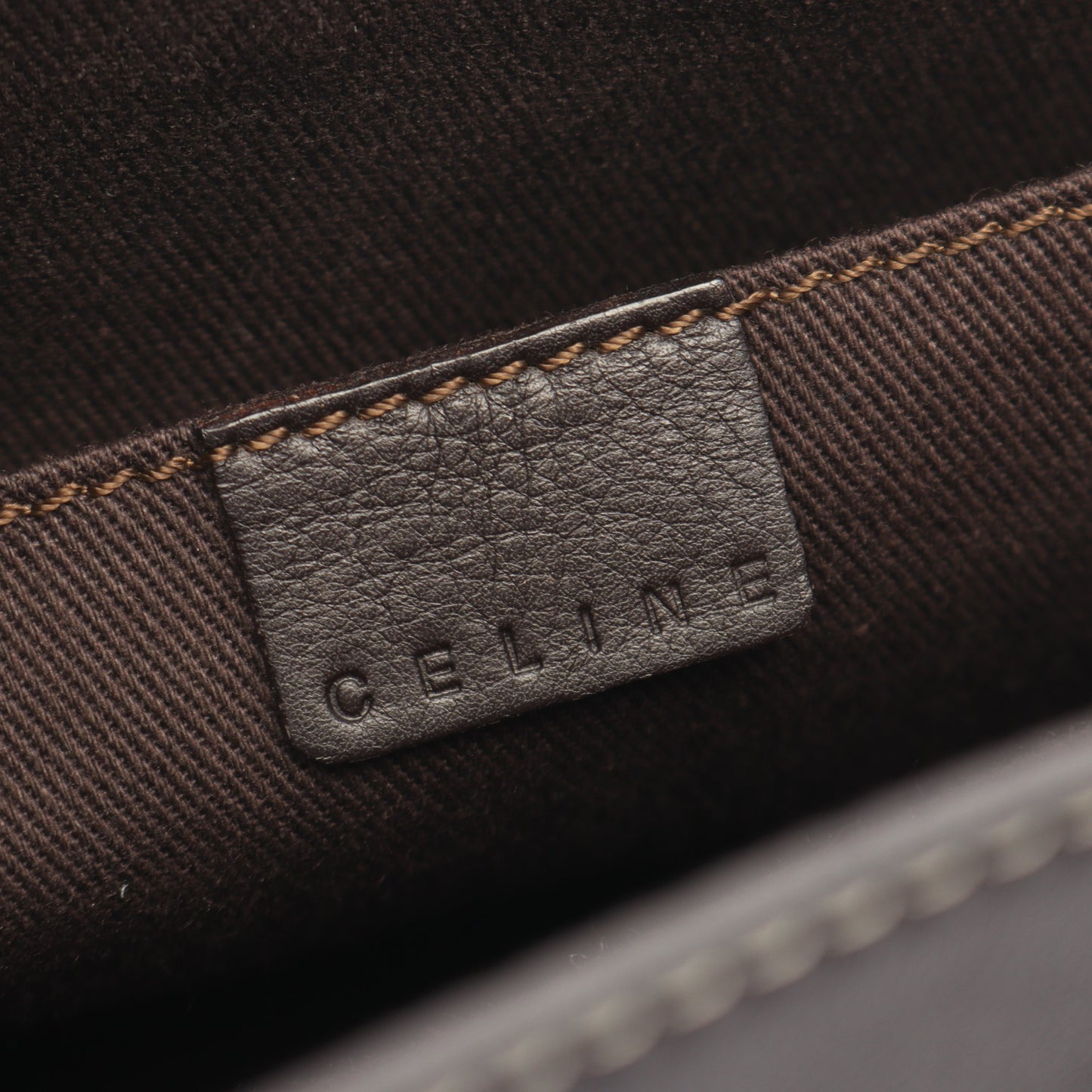ブギーバッグ ハンドバッグ レザー ダークブラウン セリーヌ バッグ CELINE