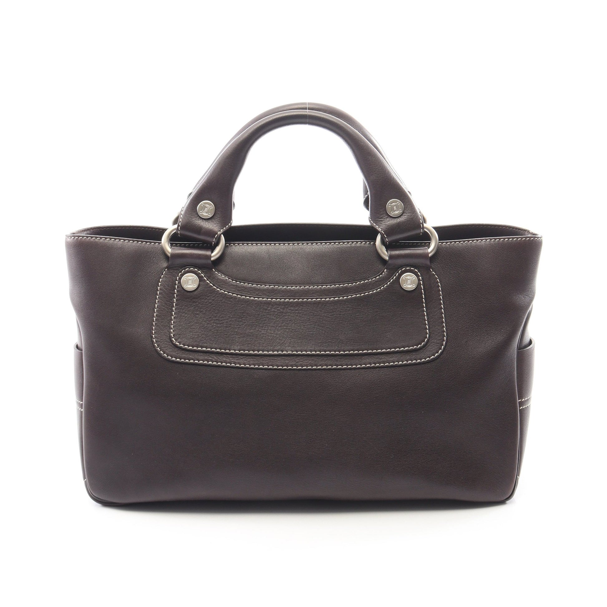ブギーバッグ ハンドバッグ レザー ダークブラウン セリーヌ バッグ CELINE