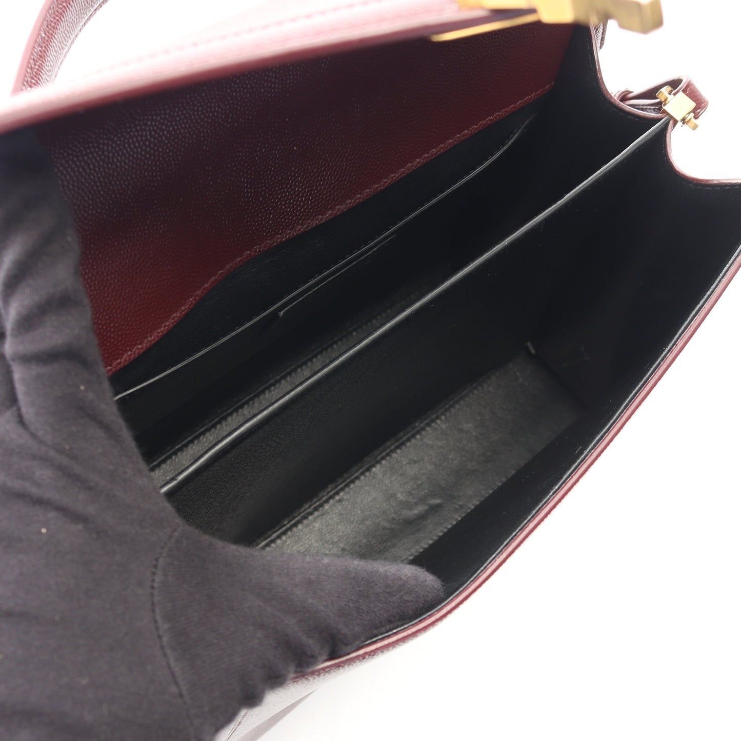 カサンドラ 2WAY ハンドバッグ レザー ボルドー サンローランパリ バッグ SAINT LAURENT PARIS