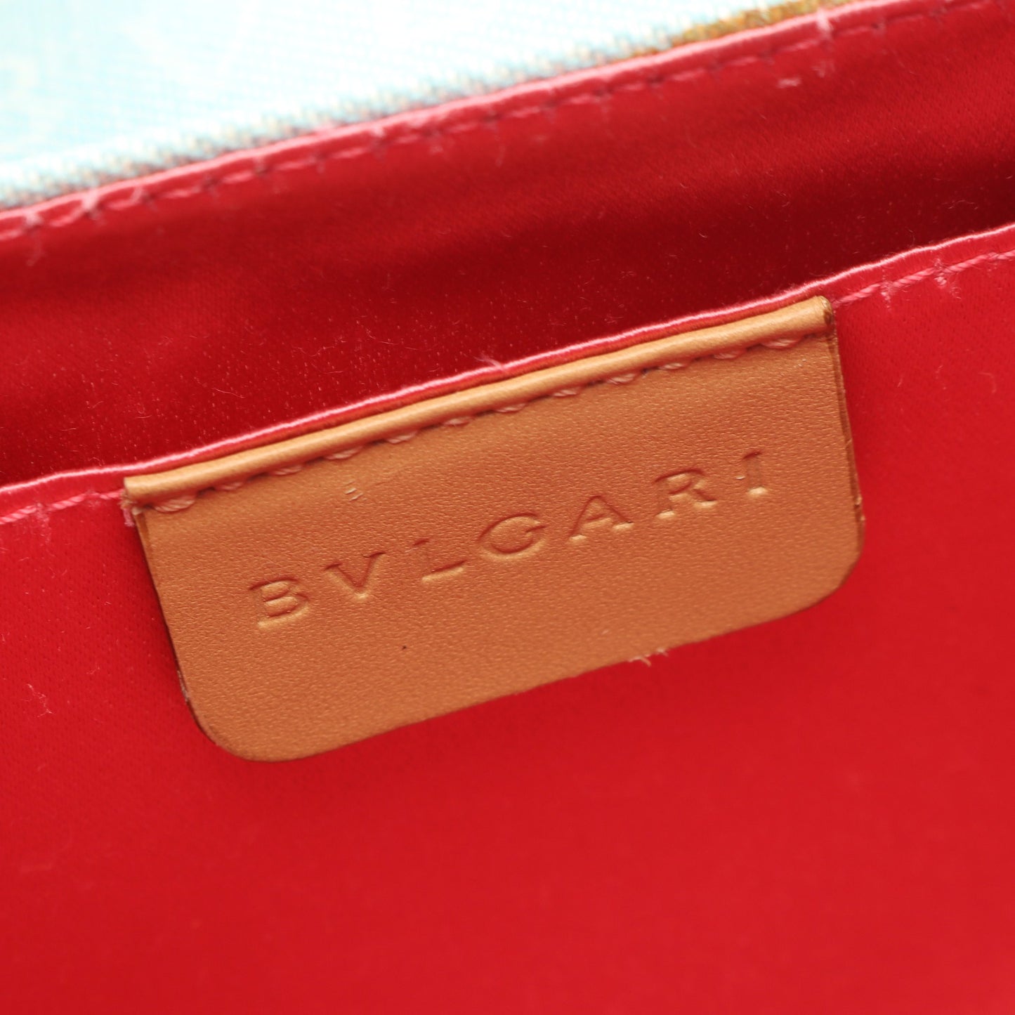 B-ZERO1 ビーゼロワン ロゴマニア ハンドバッグ キャンバス レザー ライトブルー ライトブラウン ブルガリ バッグ BVLGARI