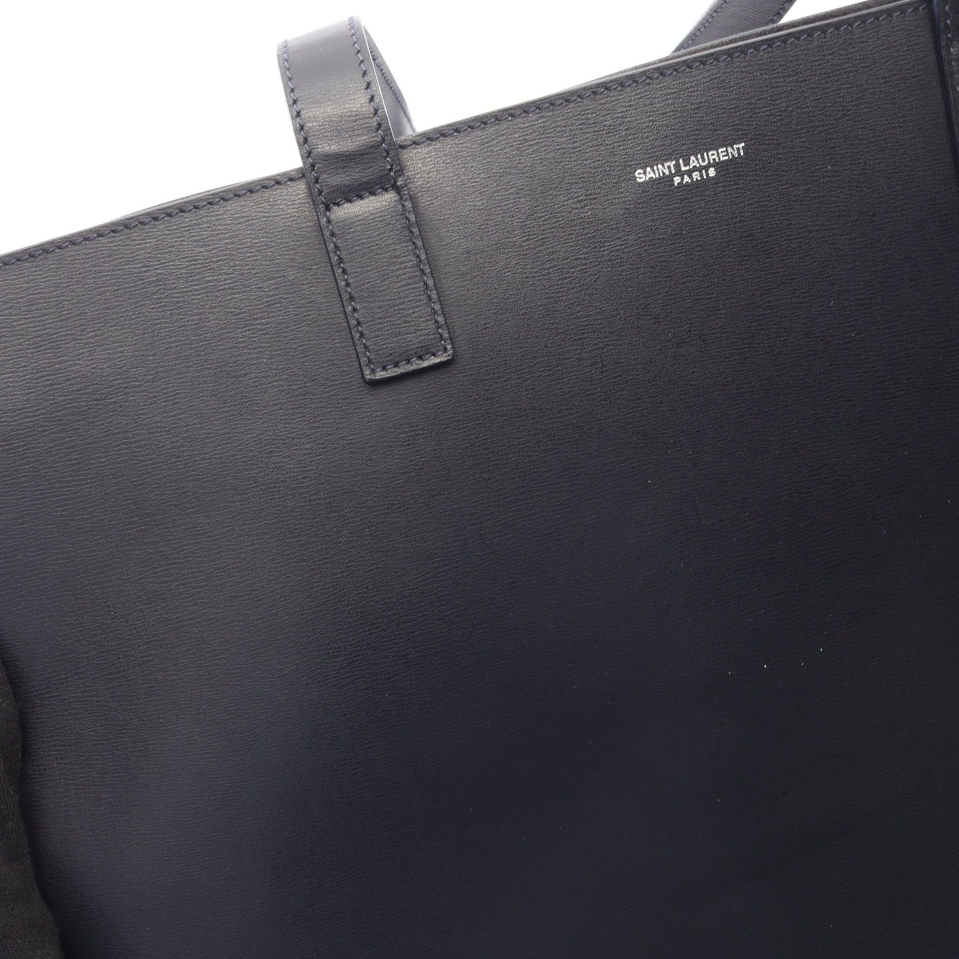 ショッピング ハンドバッグ トートバッグ レザー ダークネイビー サンローランパリ バッグ SAINT LAURENT PARIS