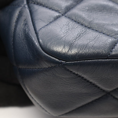 マトラッセ チェーンショルダーバッグ ラムスキン ネイビー ゴールド金具 シャネル バッグ CHANEL