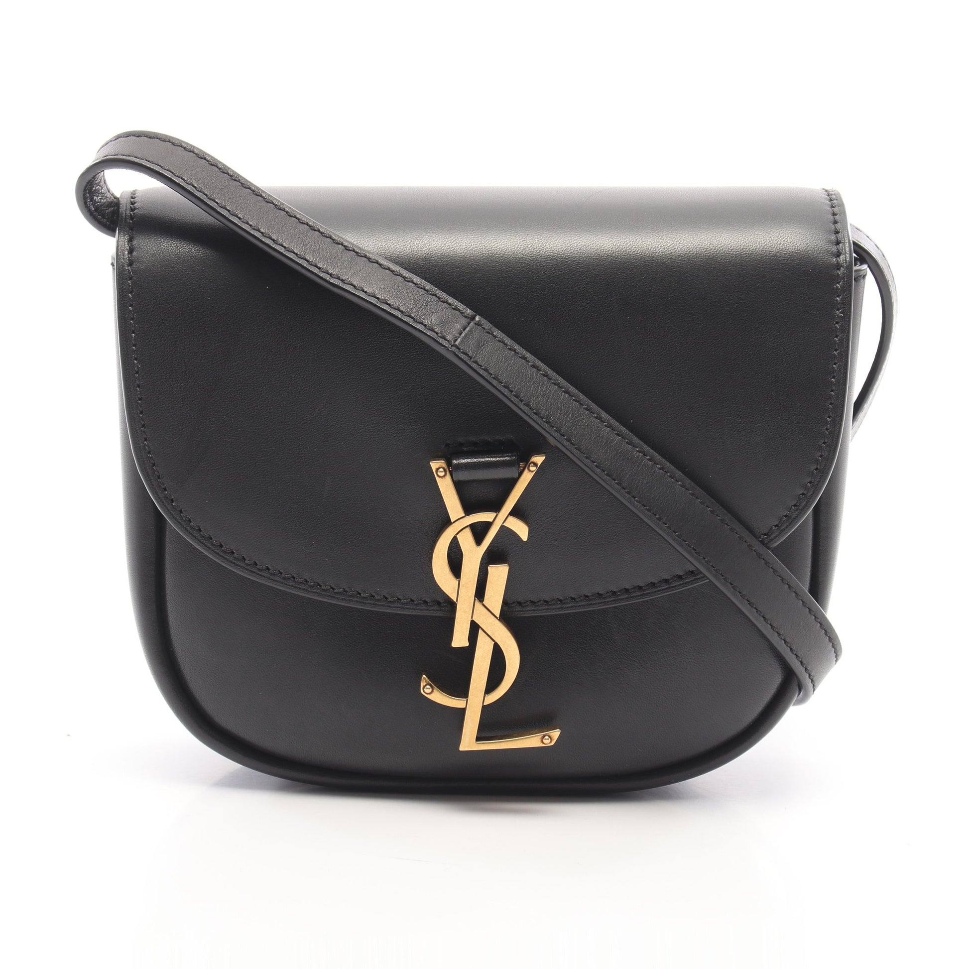 カイア スモール ショルダーバッグ レザー ブラック イヴサンローラン バッグ YVES SAINT LAURENT