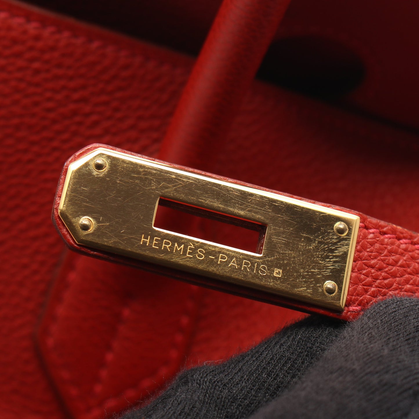 バーキン35 ルージュヴィフ ハンドバッグ トゴ レッド ゴールド金具 □H刻印 エルメス バッグ HERMES