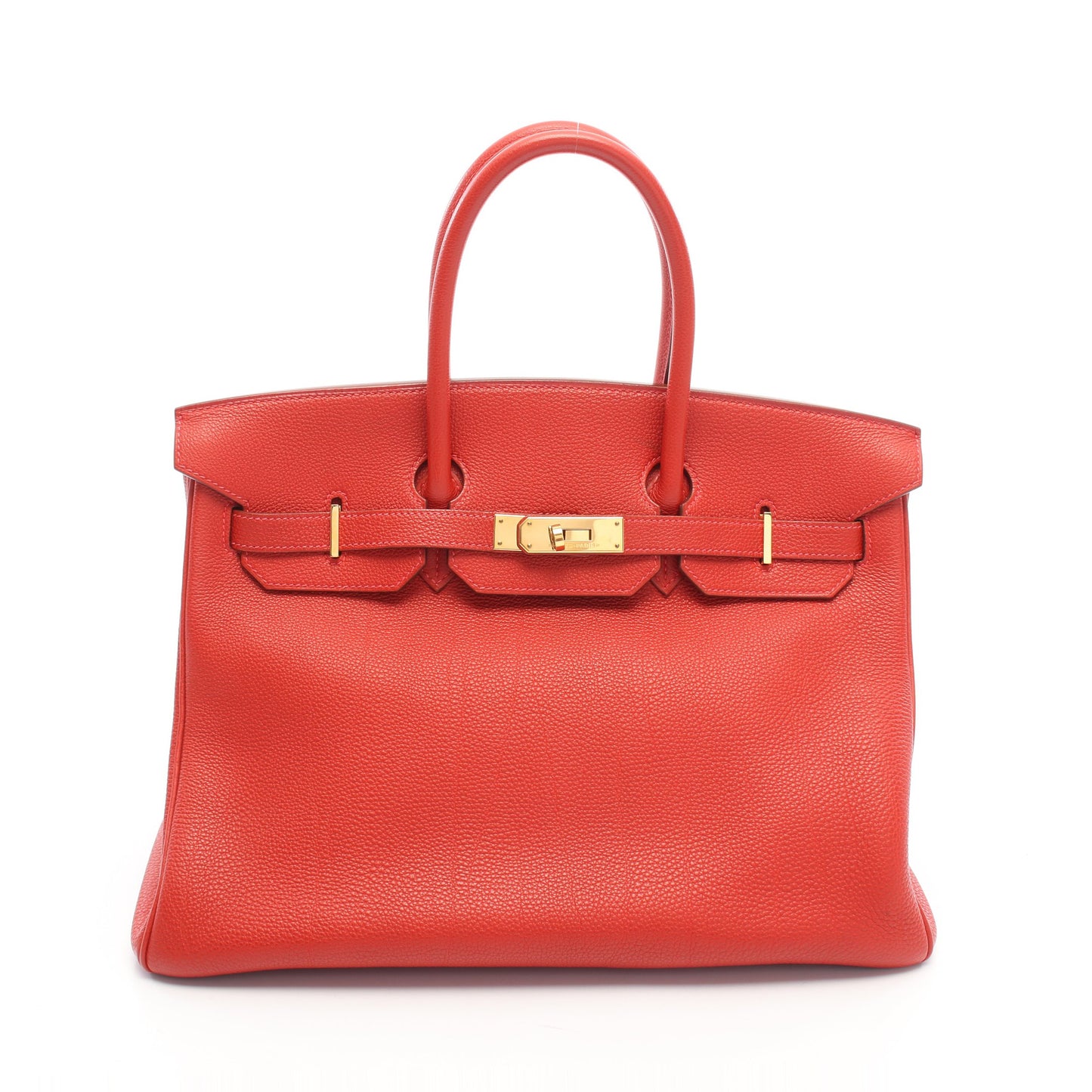 バーキン35 ルージュヴィフ ハンドバッグ トゴ レッド ゴールド金具 □H刻印 エルメス バッグ HERMES
