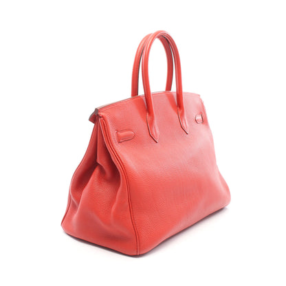 バーキン35 ルージュヴィフ ハンドバッグ トゴ レッド ゴールド金具 □H刻印 エルメス バッグ HERMES