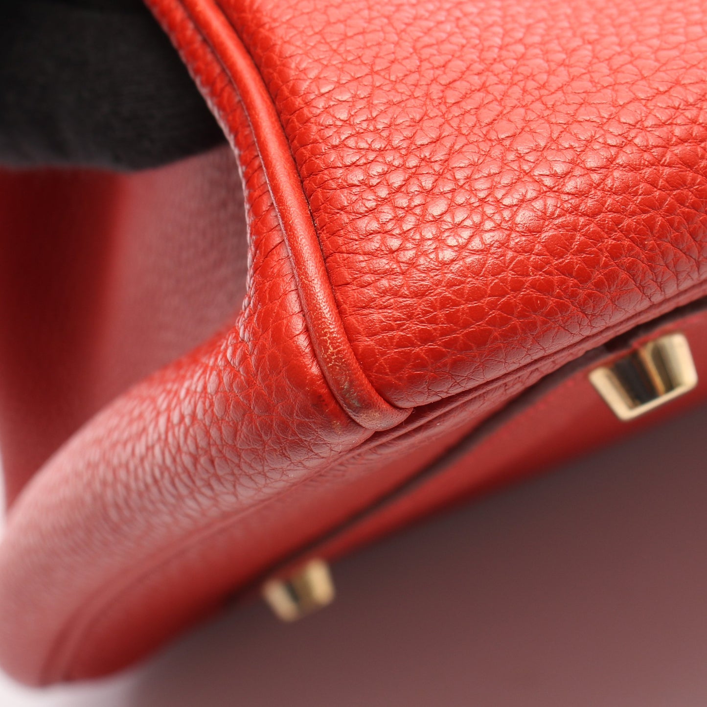バーキン35 ルージュヴィフ ハンドバッグ トゴ レッド ゴールド金具 □H刻印 エルメス バッグ HERMES