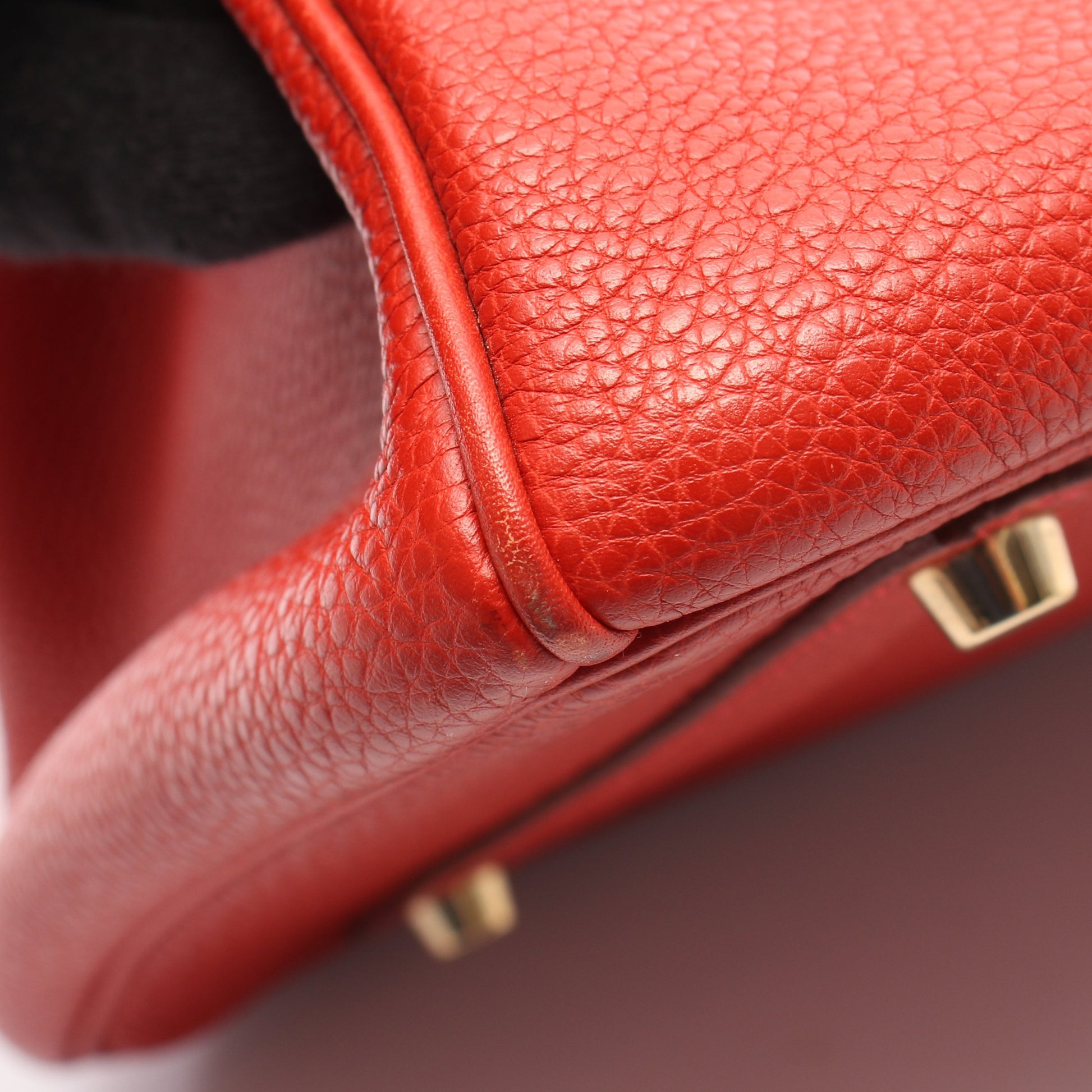 バーキン35 ルージュヴィフ ハンドバッグ トゴ レッド ゴールド金具 □H刻印 エルメス バッグ HERMES