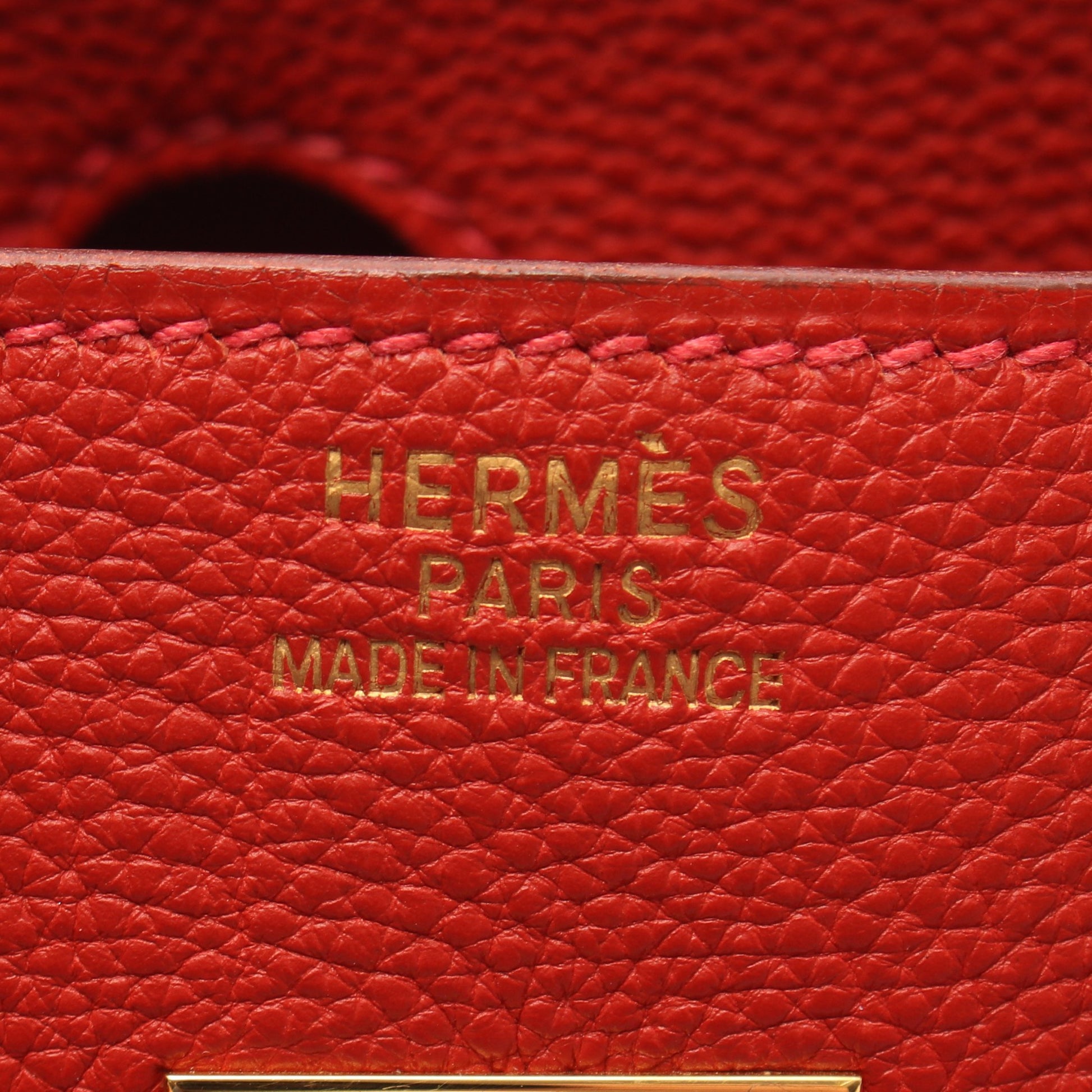 バーキン35 ルージュヴィフ ハンドバッグ トゴ レッド ゴールド金具 □H刻印 エルメス バッグ HERMES