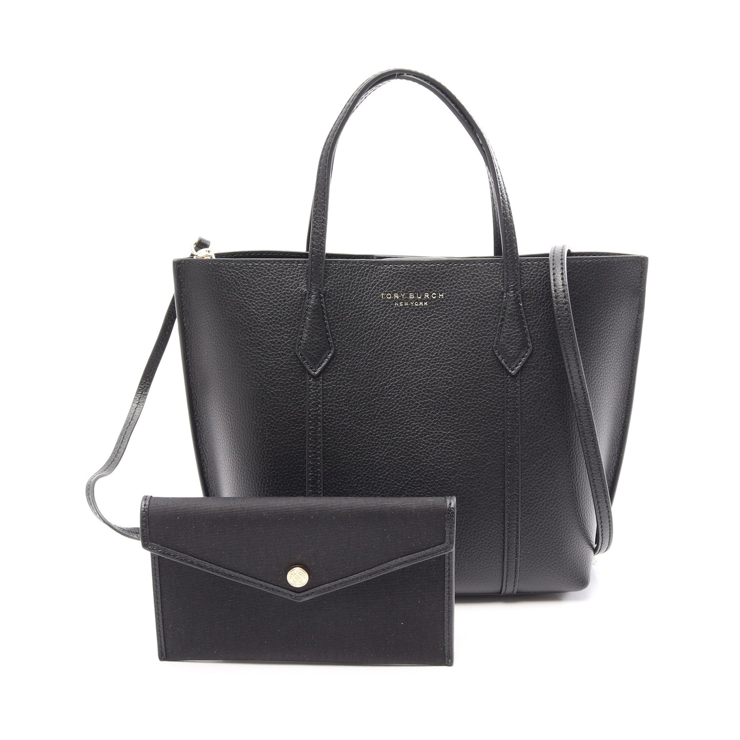 PERRY SMALL 2WAY ハンドバッグ レザー ブラック トリーバーチ