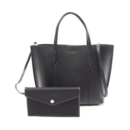 PERRY SMALL 2WAY ハンドバッグ レザー ブラック トリーバーチ