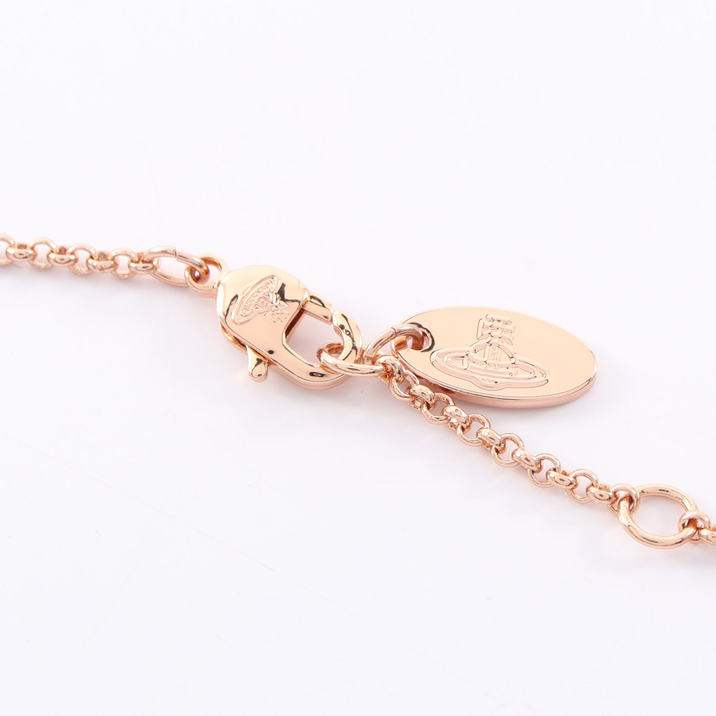 NEW PETITE ORB PENDANT ネックレス GP クリスタル ラインストーン ピンクゴールド クリア マルチカラー ヴィヴィアンウエストウッド