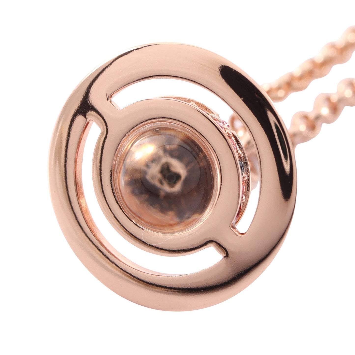 NEW PETITE ORB PENDANT ネックレス GP クリスタル ラインストーン ピンクゴールド クリア マルチカラー ヴィヴィアンウエストウッド